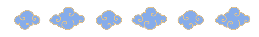 unterer dekorativer wolkenstreifen