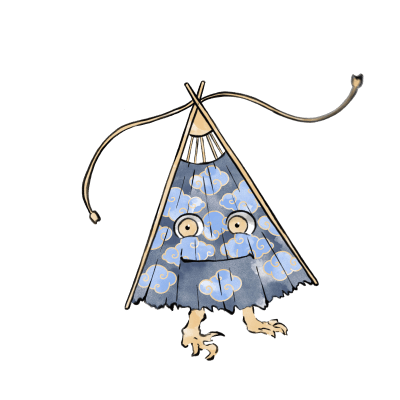 mascotte de l'ADJU souriante